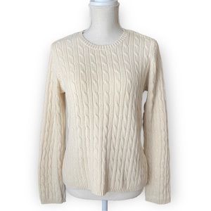 St. John’s Bay Knit Crew Neck Cream Sweater Size L